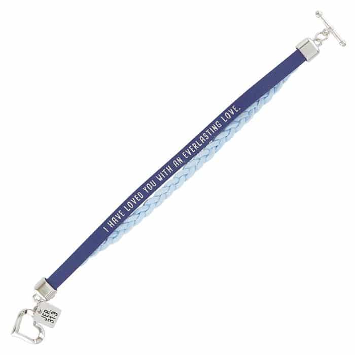 Bracelet: Jeremiah 31: 3 (Blue & Silver) - Image 2