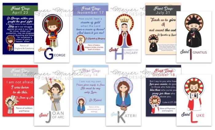 A to Z Saint Cards (26 Pack) - Image 3