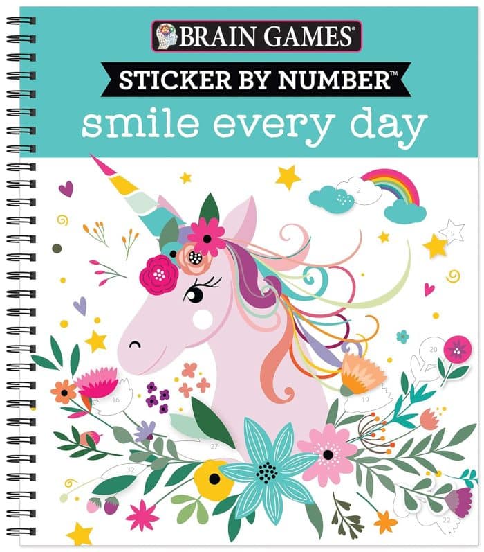 Sticker by Number: Smile Every Day - Brain Games