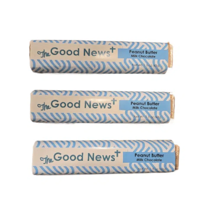 The Good News Chocolate Bar: Milk Chocolate with Peanut Butter (1.5oz)