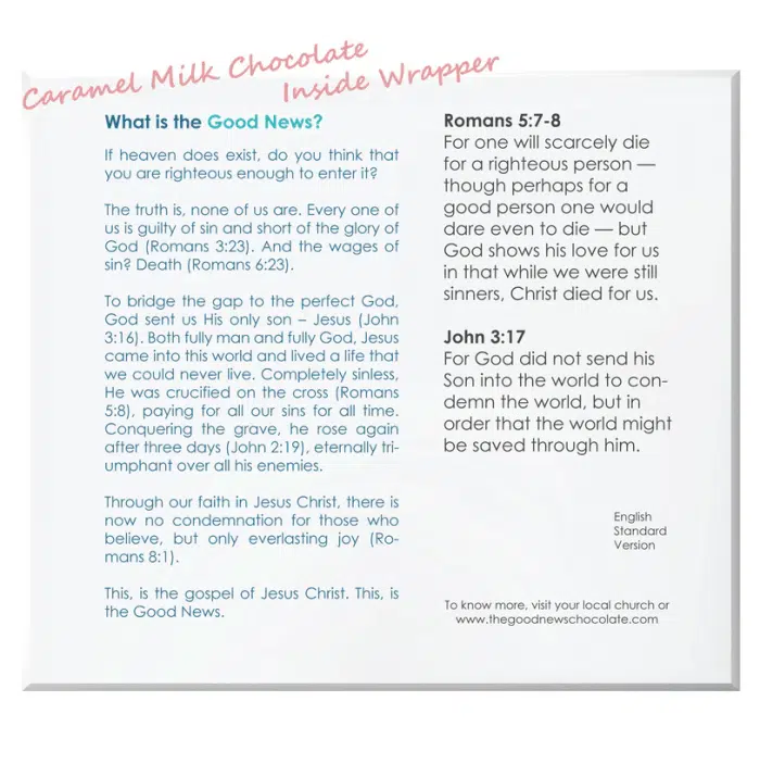 The Good News Chocolate Bar: Milk Chocolate with Caramel (1.5oz) - Image 4