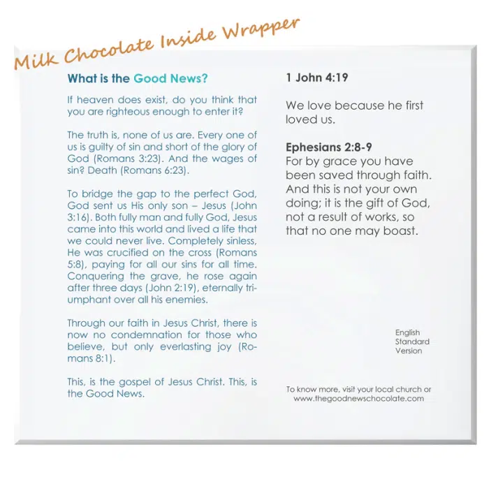 The Good News Chocolate Bar: Milk Chocolate (1.5oz) - Image 4